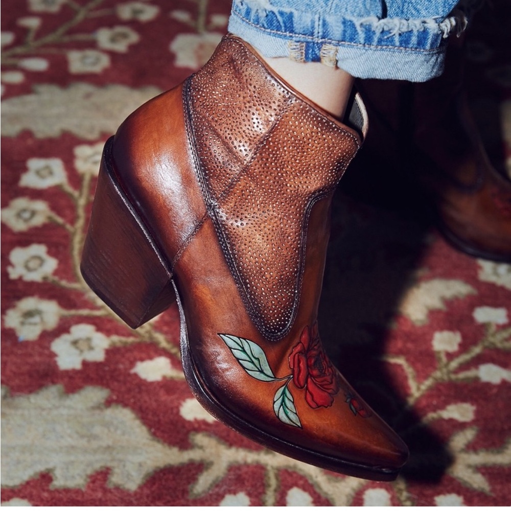 Free People x Jo Ghost- Desert Rose Western Boot